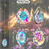 4 Crystal Hanging Ornaments, Rainbow Chandelier Prisms for Home and Garden view 2
