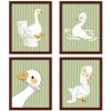 PRESSINART 4-Piece Funny Goose Bathroom Poster Set view 1