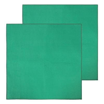 BRIGHTFUFU 2-Piece Green Square Mahjong Table Mats