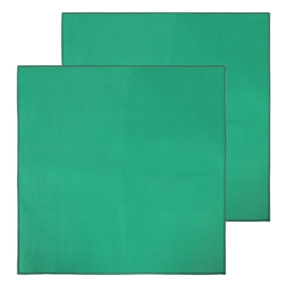 BRIGHTFUFU 2-Piece Green Square Mahjong Table Mats