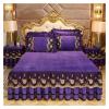 Luxury European-Style Bed Skirt, Blue, 1-Piece, 150 x 200 cm view 3