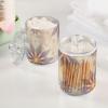 sanluoli Abstract Flower Purple and Gold Transparent Plastic Storage Organizer with Lid, 2-Pack view 4