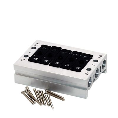 IGOQTHSQE SY3120/SY5120/SY7120 Solenoid Valve Air Outlet Manifold SS5Y5-2F/3F/4F/5F/6F/7F Pneumatic Base Valve Station with Seals (9F, SY3120)