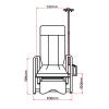 Adjustable Armrest and IV Pole Chair with Softly Padded Seat for Blood Draws view 2