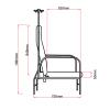Adjustable Armrest and IV Pole Chair with Softly Padded Seat for Blood Draws view 3