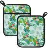 Parrot Palm Leaf Pattern Pot Holders, 2-Piece Set view 1