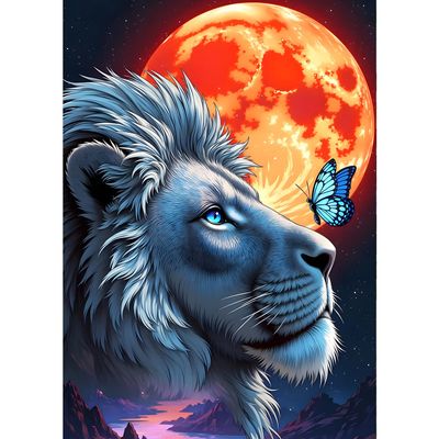 QINRUBB DIY Moon & Butterfly Diamond Painting Kit