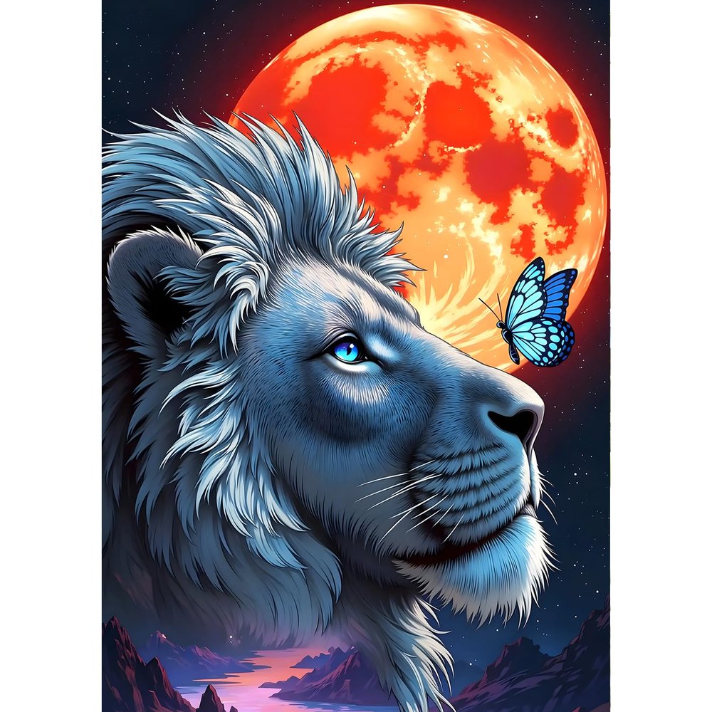 QINRUBB DIY Moon & Butterfly Diamond Painting Kit