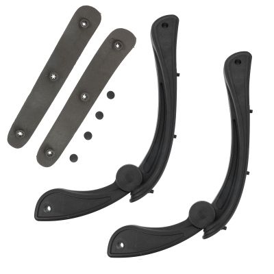Office Chair Armrest Replacements for Swivel Chair, 1 Pair, Black Plastic