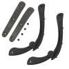 Office Chair Armrest Replacements for Swivel Chair, 1 Pair, Black Plastic view 1