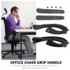 Office Chair Armrest Replacements for Swivel Chair, 1 Pair, Black Plastic view 3