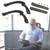 Office Chair Armrest Replacements for Swivel Chair, 1 Pair, Black Plastic view 4
