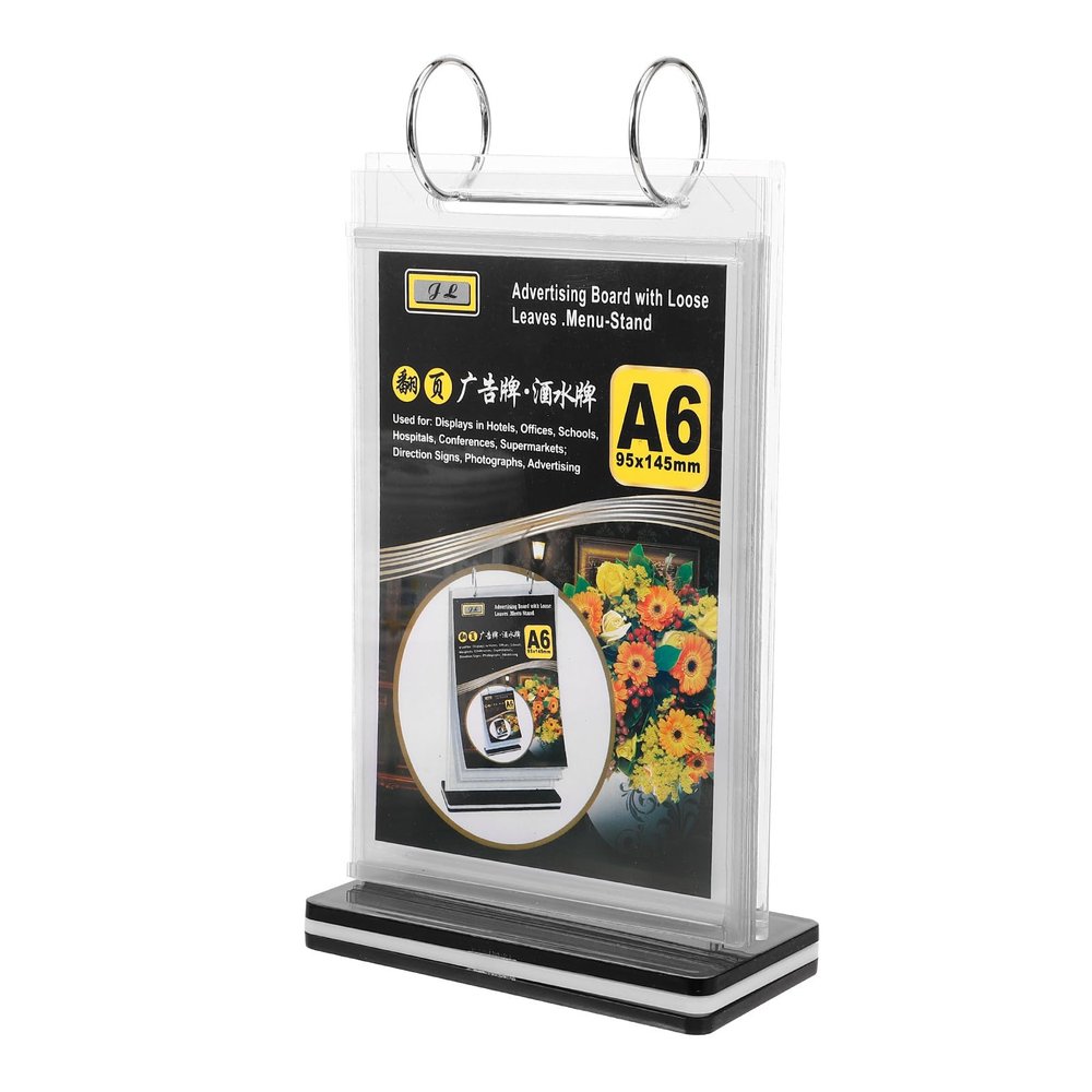 MAGICLULU PVC Menu Display Holder with Stable Base
