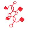 Plastic Hydraulic Quick Coupling Dust Caps, Red, 2-Pack view 1