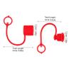 Plastic Hydraulic Quick Coupling Dust Caps, Red, 2-Pack view 2