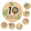 MAJORMENCH 7-Piece Baby Month Wooden Signs, Lightweight and Safe, Khaki, for Baby Photos and Baby Parties view 1
