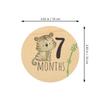 MAJORMENCH 7-Piece Baby Month Wooden Signs, Lightweight and Safe, Khaki, for Baby Photos and Baby Parties view 2