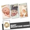 MAJORMENCH 7-Piece Baby Month Wooden Signs, Lightweight and Safe, Khaki, for Baby Photos and Baby Parties view 3