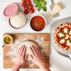 BoxedHome Pizza Dough Ball Box with Lid, BPA-Free Silicone, 4-Pack, 700 mL, Blue & Pink view 2