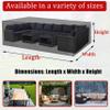 ZDLLDZ Waterproof Patio Furniture Cover 365 x 130 x 45 cm, 420D Oxford Fabric, Black/Silver view 2