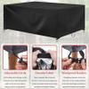 ZDLLDZ Waterproof Patio Furniture Cover 365 x 130 x 45 cm, 420D Oxford Fabric, Black/Silver view 3