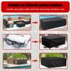 ZDLLDZ Waterproof Patio Furniture Cover 365 x 130 x 45 cm, 420D Oxford Fabric, Black/Silver view 4