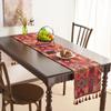 Tokusyou Vintage Boho Cotton Table Runner, Red, 33 x 200 cm view 1