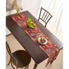 Tokusyou Vintage Boho Cotton Table Runner, Red, 33 x 200 cm view 3