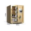 Home Safe Box, Mechanical Combination Safe with Hidden Compartment, Brown view 2