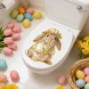 Cute Bunny Toilet Seat Sticker view 3