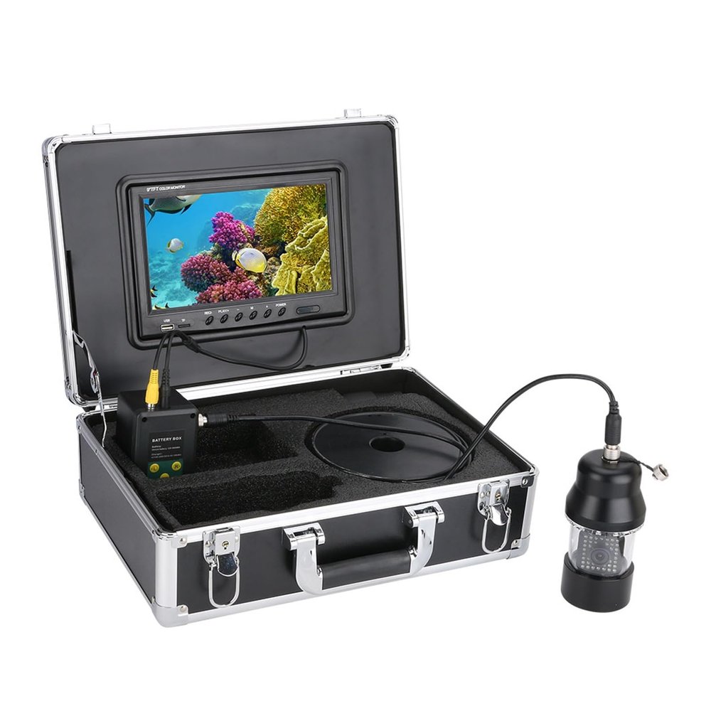 Underwater Camera 9-Inch DVR Recorder, Underwater Fishing Video Camera and Fish Finder, IP68 Waterproof, 38 LEDs, 360° Rotating Camera, 20 m (50 100(20M))
