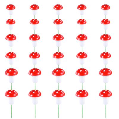 30 Mini Mushroom Decorations
