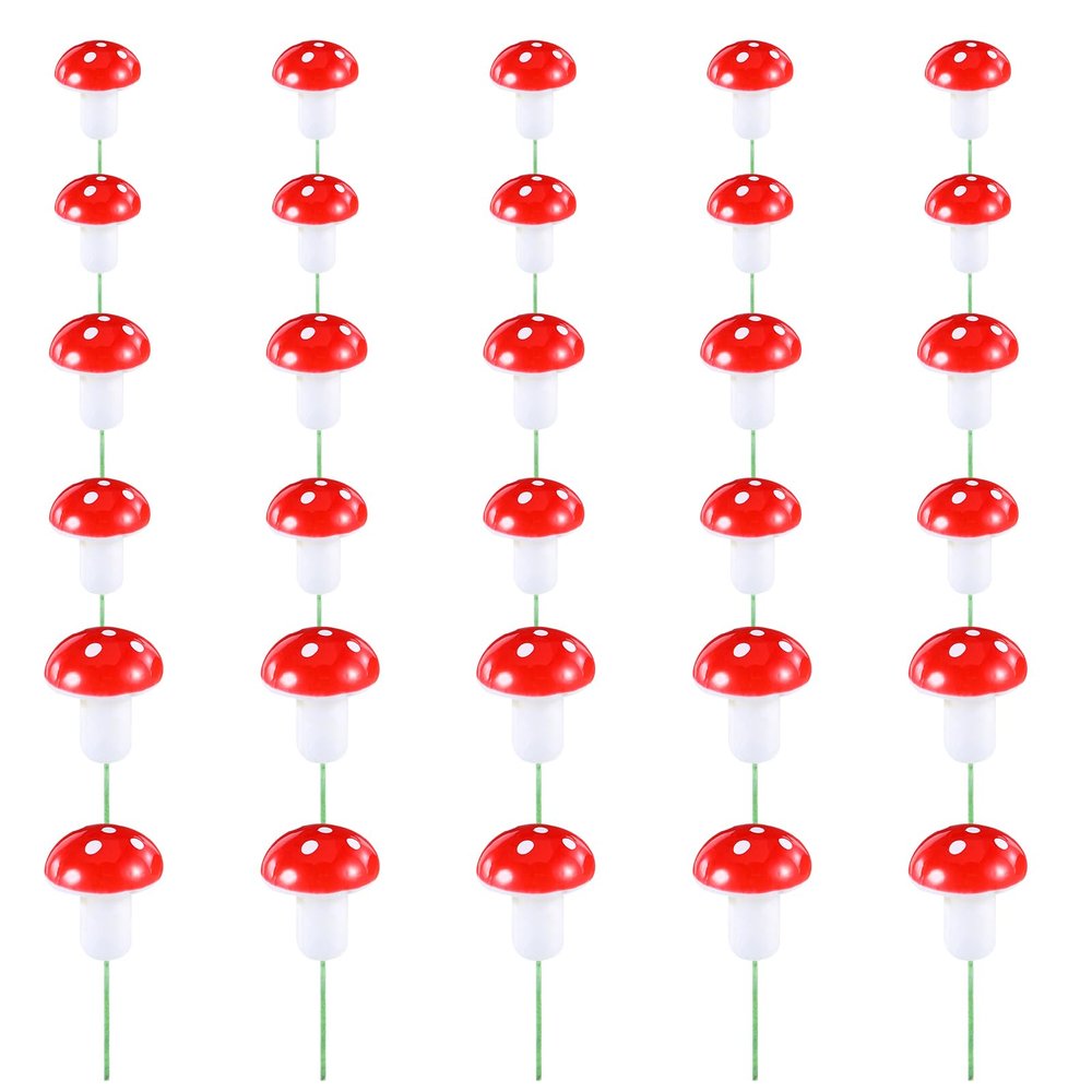 30 Mini Mushroom Decorations