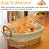 Oval Bread Proofing Basket with Handle, Rattan, Flower Liner, 9.8 x 5.9 x 3.2 in view 4