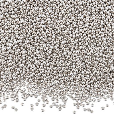 SOFPLATE 12/0 100g Silver Metallic Glass Seed Beads