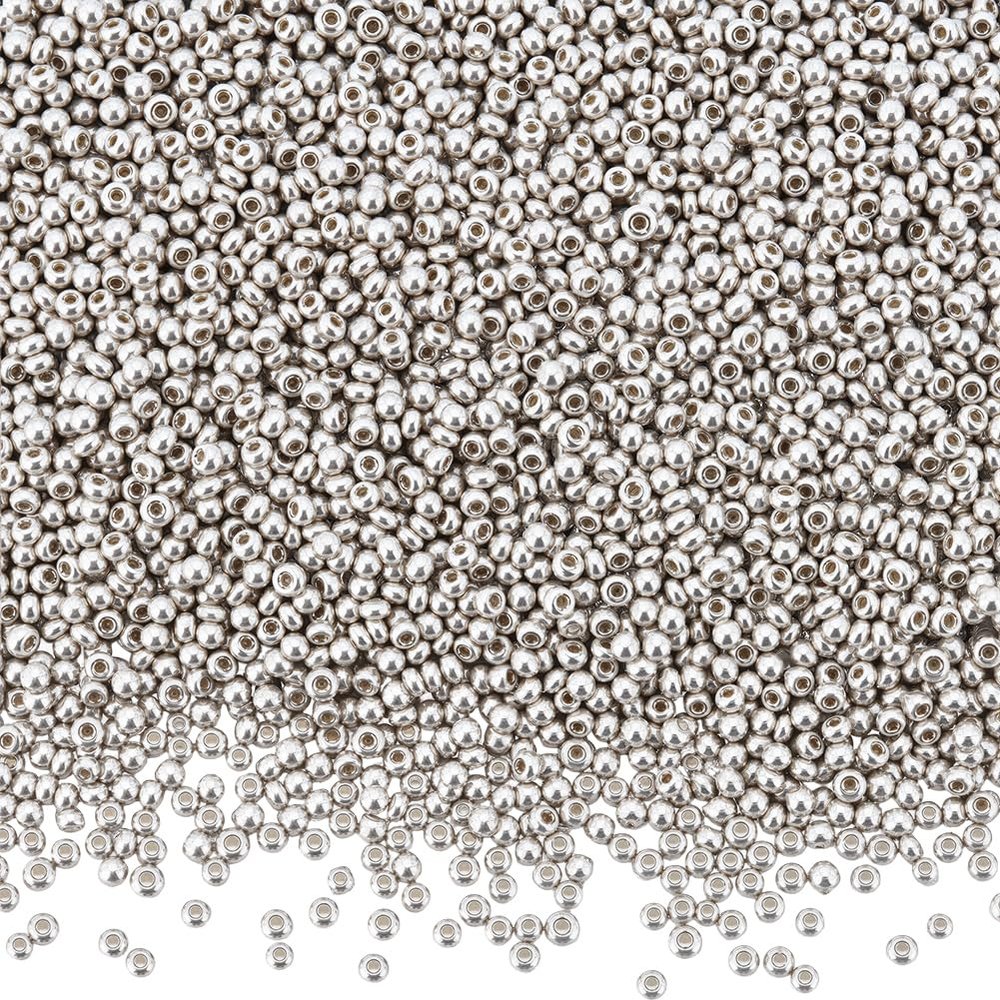 SOFPLATE 12/0 100g Silver Metallic Glass Seed Beads
