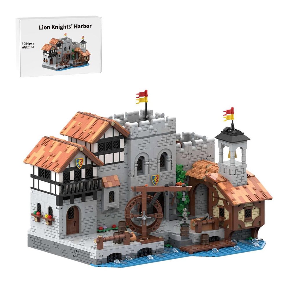 Vectolbricks MOC Lion Knight Harbor Model, 3,094 Pieces