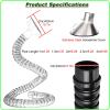 Solder Fume Extraction Arm, Articulated Smoke Extraction Hose, Adjustable, White, 200 mm/7.9 in × 2.5 m/8.2 ft view 2