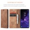 Sojlecyu Folio Wallet Case for Samsung Galaxy S9, Premium PU Leather, Brown view 2