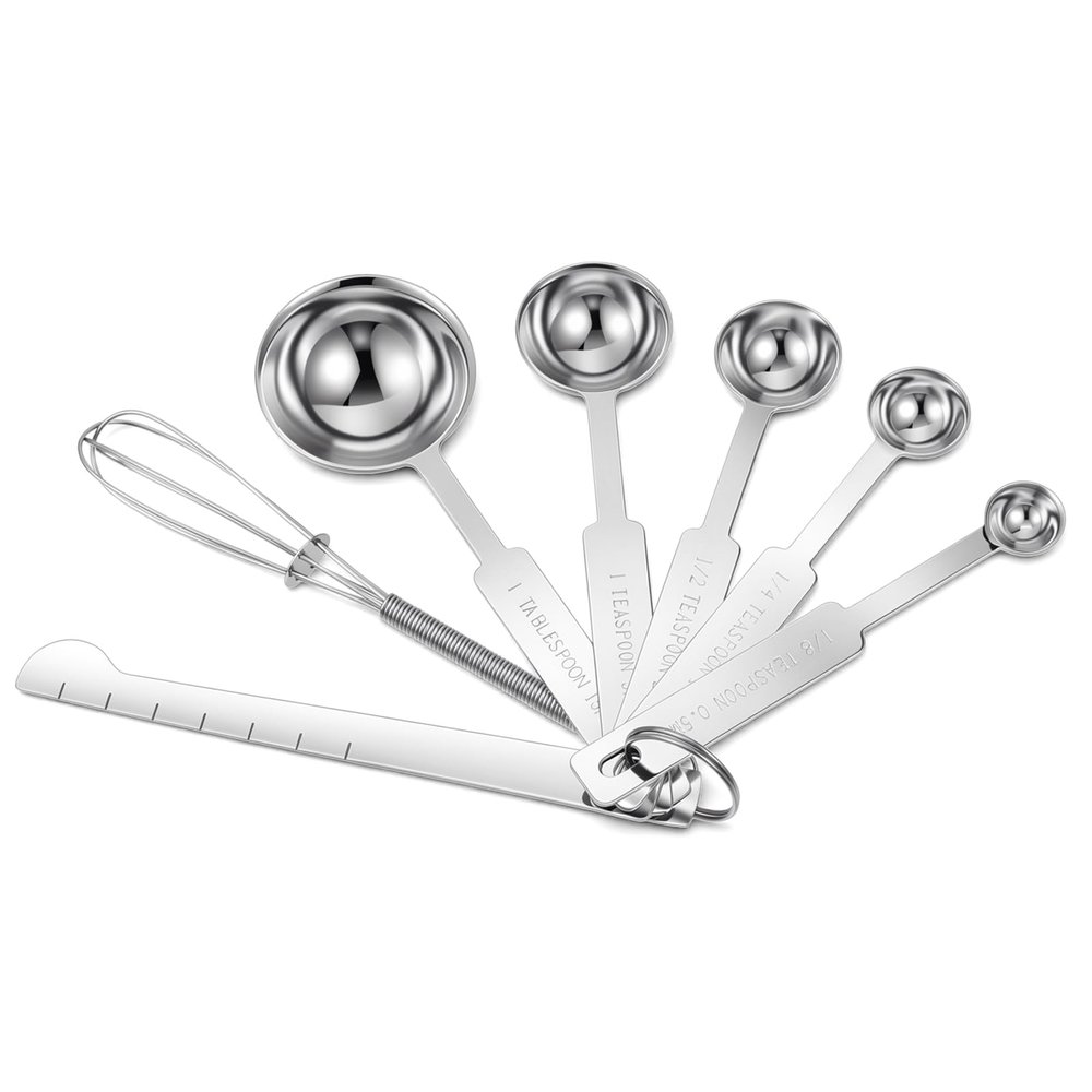 7-Piece Stainless Steel Measuring Spoon Set