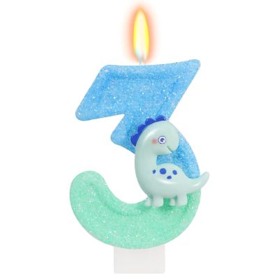 DazzJoy Dino Birthday Candle 3