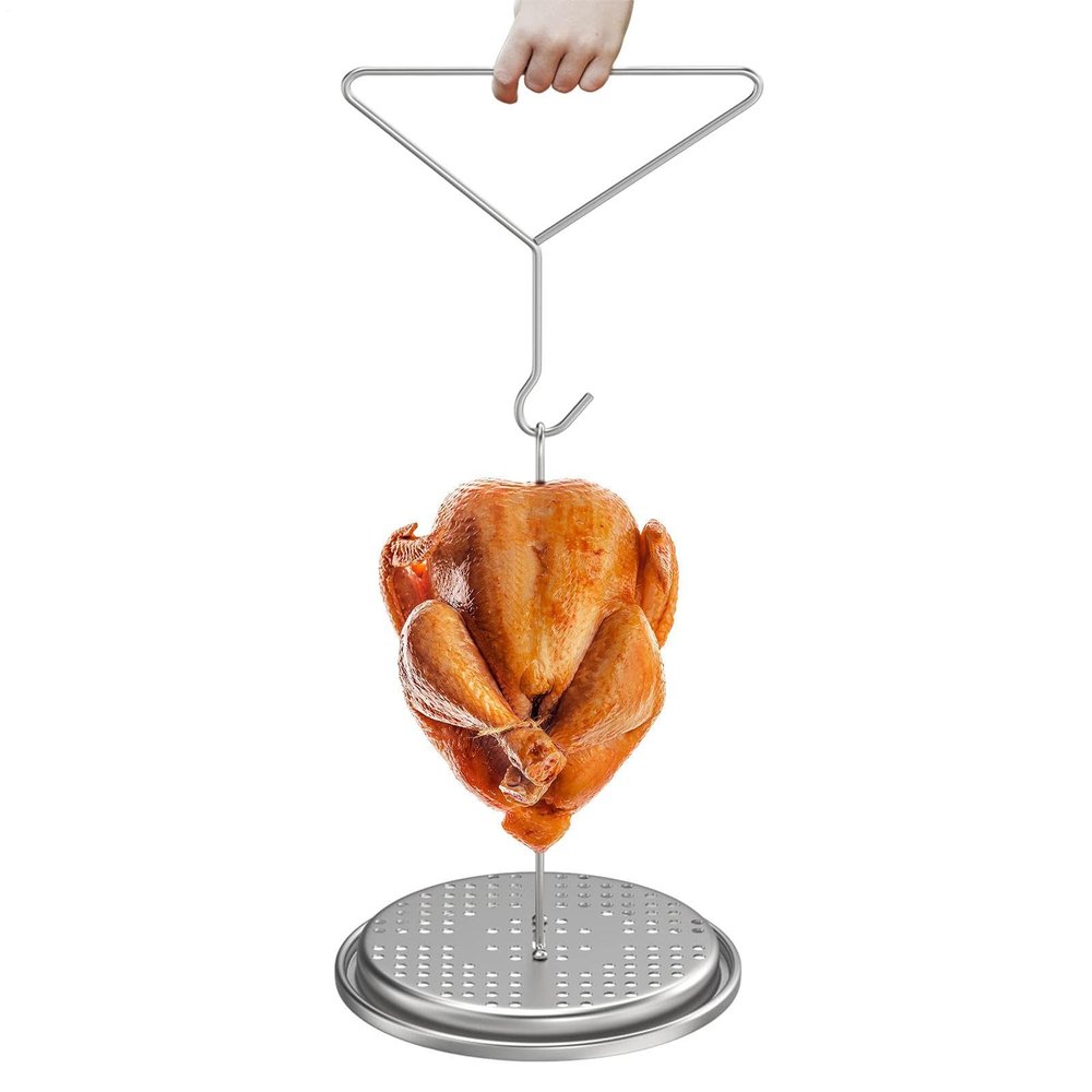 Turkey Fryer Stand, Vertical Stainless Steel Roasting Rack