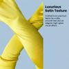 Women's Long Yellow Satin Gloves with Matching Wrist Pouch, 1920s Style, 52 cm view 4