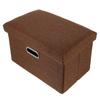 SECFOU Foldable Cotton and Linen Storage Ottoman with Large Capacity view 1