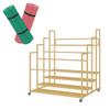Lar Yoga Mat Holder Cart with Wheels, Space-Saving Storage Rack for Yoga Mats and Foam Rollers, Commercial Organizer for Gyms and Yoga Studios, Holds 30 Mats (D, 4 Tiers) view 1