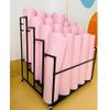 Lar Yoga Mat Holder Cart with Wheels, Space-Saving Storage Rack for Yoga Mats and Foam Rollers, Commercial Organizer for Gyms and Yoga Studios, Holds 30 Mats (D, 4 Tiers) view 3