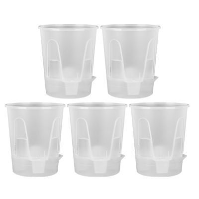 5-Piece Self-Watering Flower Pot Set with Saucers