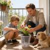 5-Piece Self-Watering Flower Pot Set with Saucers view 4