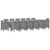 HFXHIJXQ 15-Piece Light Gray Rattan Garden Dining Set, 350 x 100 x 74 cm view 1