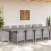 HFXHIJXQ 15-Piece Light Gray Rattan Garden Dining Set, 350 x 100 x 74 cm view 3